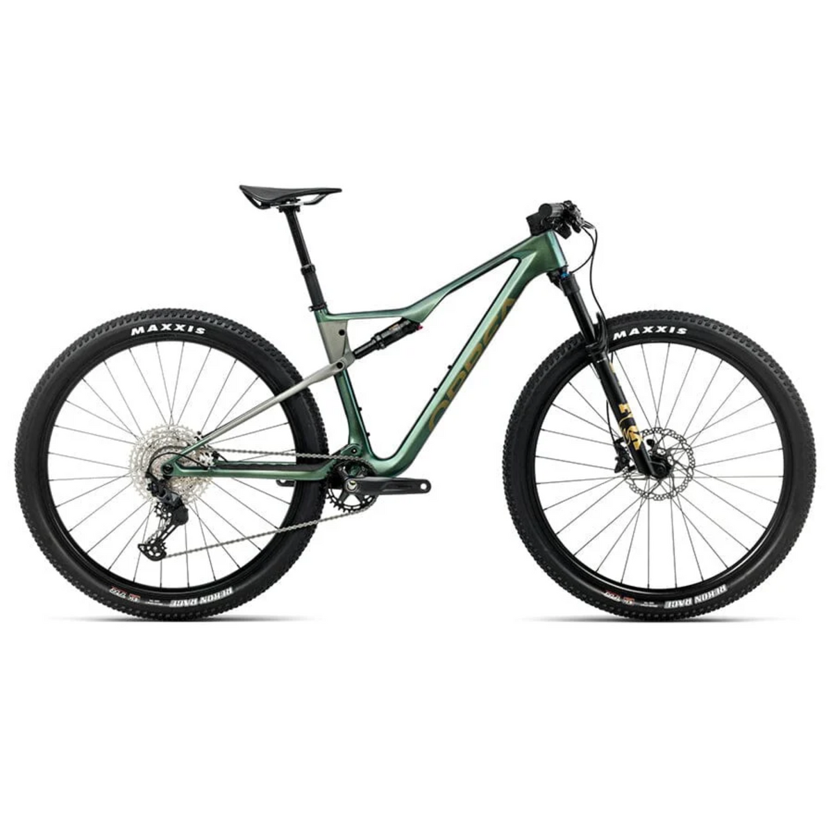 orbea carbon mountainbike OIZ M30 2026 Seaweed View Gloss/Spaceship Green Matt S Farbe:Beige Champagner Dirwin Bike control and reducing fatigue Fahrradwohnwagen zu verkaufen -
